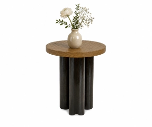 Stolik kawowy pomocniczy BULI A - 45 cm fornir dąb naturalny - różne kolory