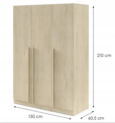 Szafa-uchylna-trzydrzwiowa-z-polkami-i-drazkiem-150-cm-BRAGA-02-dab-cremona-Stan-opakowania-oryginalne.jpg