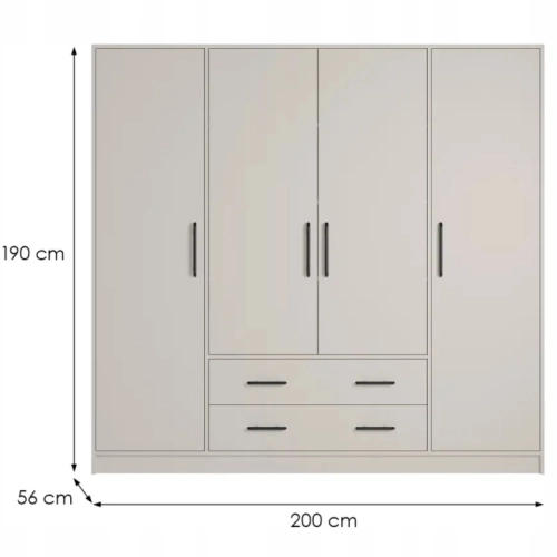 Duza-szafa-do-garderoby-200-cm-4-drzwiowa-2-szuflady-SMART-1-kaszmir-Stan-opakowania-oryginalne.jpg
