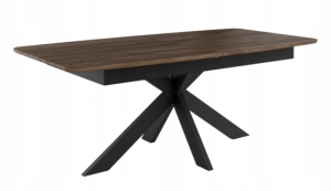 Stół rozkładany do jadalni ORLO 200-250x100 z czarnymi nogami - orzech amerykański