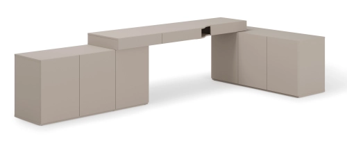 Zestaw mebli młodzieżowych biurko z dwiema komodami - WOOW SET-07L