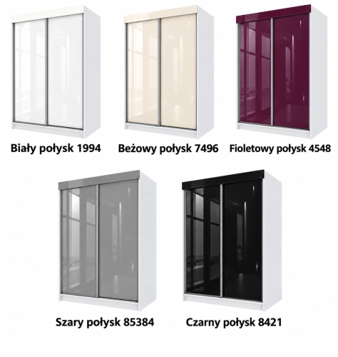 Pięć kolorów szaf przesuwnych w połysku.png