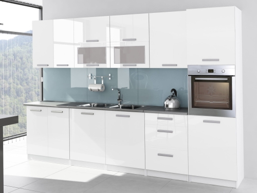 Kuchnia JM-TSS szer. 3,20m - fronty połysk mdf