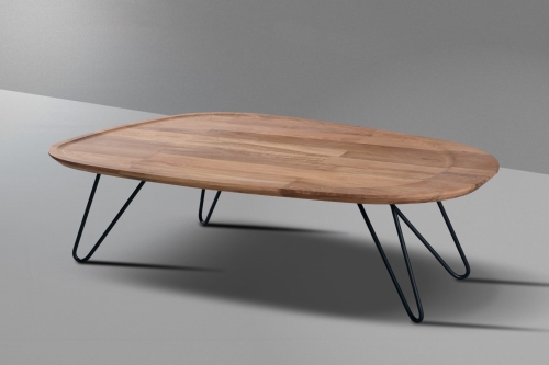Stolik kawowy FARO 68x130cm blat olejowany do salonu