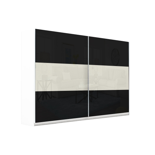 Szafa 2 drzwi mdf  czarny ecru.jpg