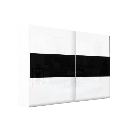 Szafa 2 drzwi mdf biały czarny.jpg