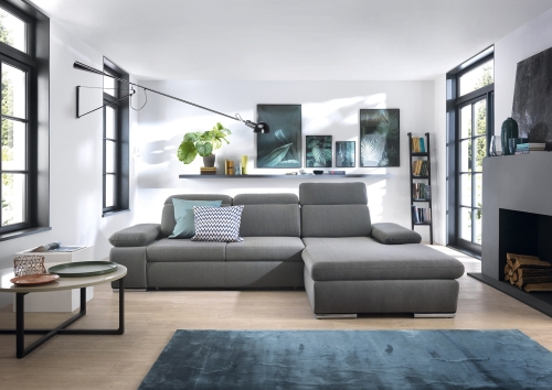 Narożnik ORLANDO z funkcją spania i regulowanymi zagłówkami