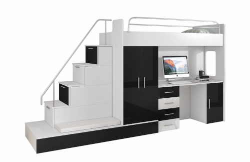 BIAŁY / CZARNY POŁYSK