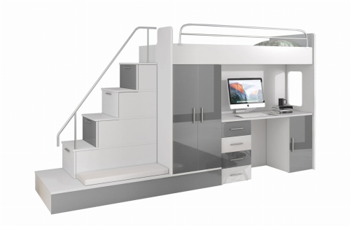 BIAŁY / SZARY POŁYSK