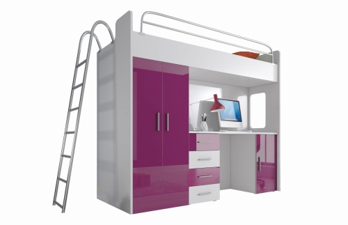 BIAŁY / FIOLETOWY POŁYSK