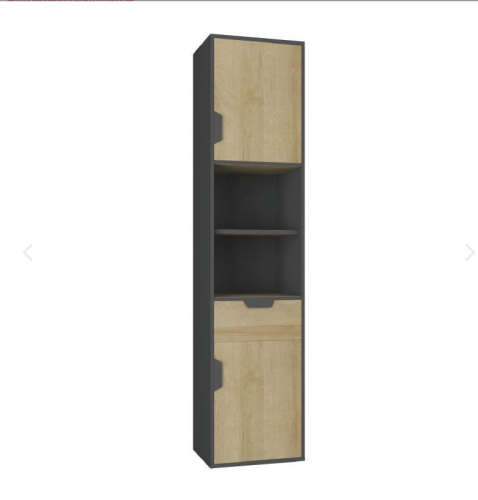 Regał młodzieżowy NANO NA5 L/P 45 cm garfit+dąb riviera