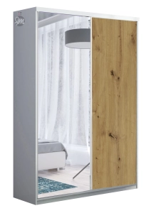 Szafa przesuwna MOON 175 cm - matowe kolory/drewnopodobne