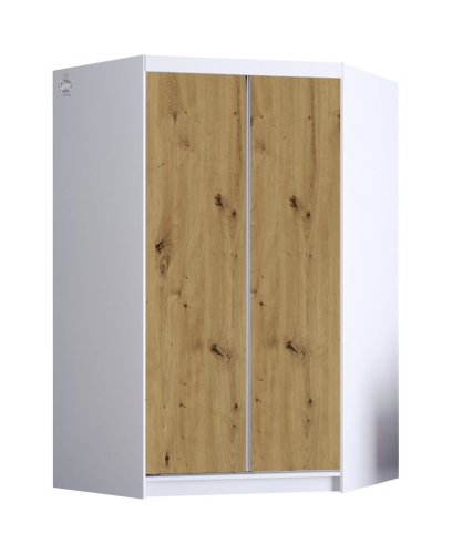 szafa narożna korpus biały mat, dąb artisan.jpg