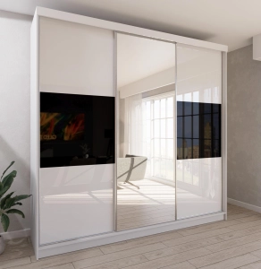 Szafa przesuwna MOON 250 cm - FRONT SZKŁO LACOBEL - do sypialni