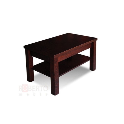 Ława  Ł18-P z półką fornir - 70x120 cm prostokąt do salonu i jadalni