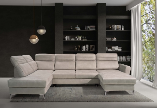 Narożnik CALABRIA I z funkcją spania i dwoma pojemnikami na pościel