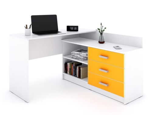 Biurko narożne KIKI od JustMeble - pomarańczowy mat.jpg