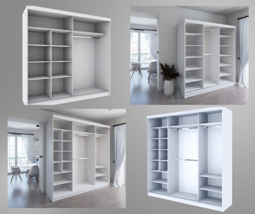 Szafa Otwarta na Wymiar z Korpusem – Garderoba Modułowa