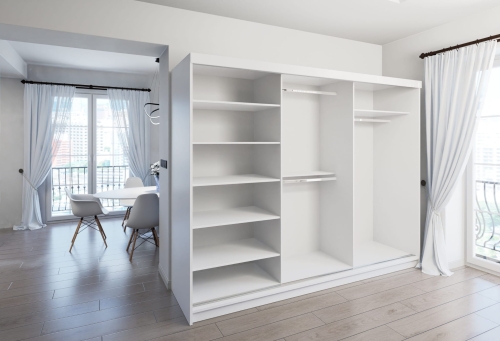 Szafa Otwarta na Wymiar z Korpusem – Garderoba Modułowa, Szerokość do 500 cm – Konfigurator