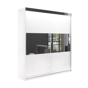 Szafa przesuwna MOON 150 cm połysk MDF - do sypialni