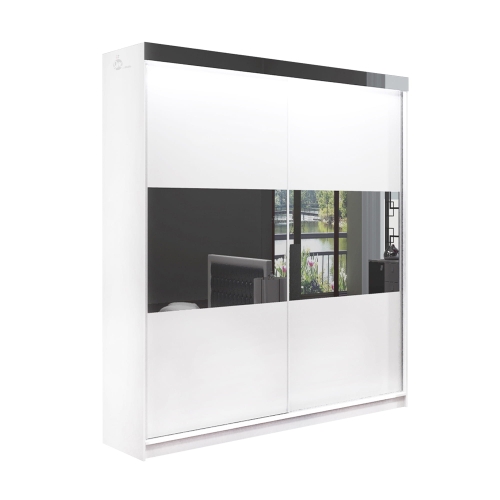 Szafa przesuwna MOON 150 cm połysk MDF - do sypialni