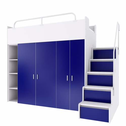 łóżko piętowe kiki2 rozmiar 90x200 ze schodkami niebieski mat (1).jpg