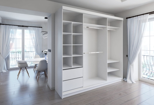 Szafa Otwarta na Wymiar z Korpusem – Garderoba Modułowa