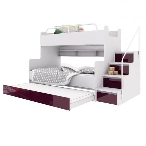 KIKI 3 MAX z dodatkowym spaniem - wysuwana szuflada fioletowy połysk (3).jpg