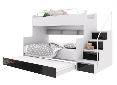 KIKI 3 MAX z dodatkowym spaniem - wysuwana szuflada czarny połysk (2).jpg