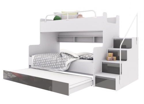 KIKI 3 MAX z dodatkowym spaniem - wysuwana szuflada szary połysk (4).jpg