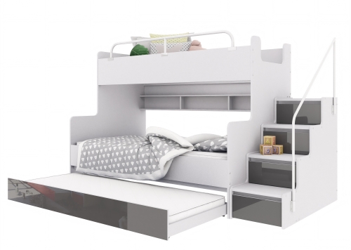 KIKI 3 MAX z dodatkowym spaniem - wysuwana szuflada szary połysk (4).jpg