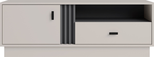 Szafka RTV ALLMO 5 z szufladą i lamelami 125 cm - kaszmir + antracyt