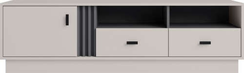 Szafka RTV ALLMO 6 z szufladami i lamelami 155 cm - kaszmir + antracyt