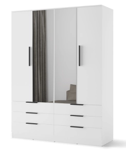 Szafa uchylna 170 cm z lustrem AVERA AV-01 - biały 