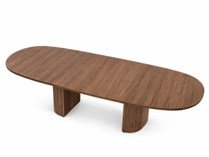 Stół owalny s72 rozkładany 200 - 300 cm lamel nowoczesny - orzech premium