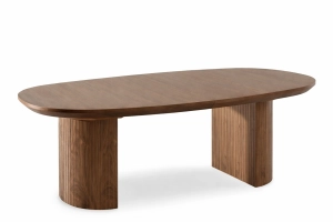 Stół owalny s72 fornir orzech premium rozkładany 200 - 300 cm lamel nowoczesny 
